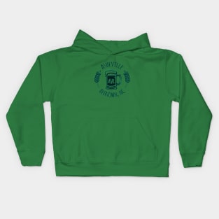 Beertown Asheville, NC - Green TealG Kids Hoodie